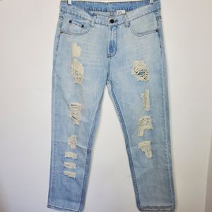 Sadie & Sage Distressed Boyfriend Jeans